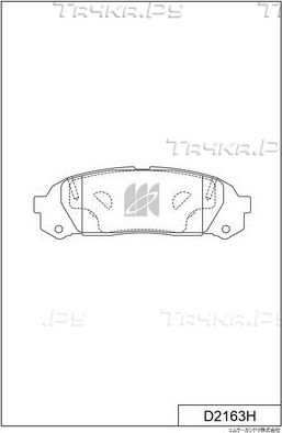 Тормозные колодки MK Kashiyama. Артикул D2163H