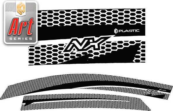 Дефлекторы СА Пластик для окон (Серия Art черная) Lexus NX  2014–2021. Артикул 2010031510384