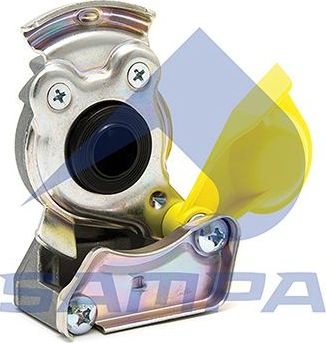 Головка соединительная с клапаном желтая M16*1.5 Sampa. Артикул 095.005