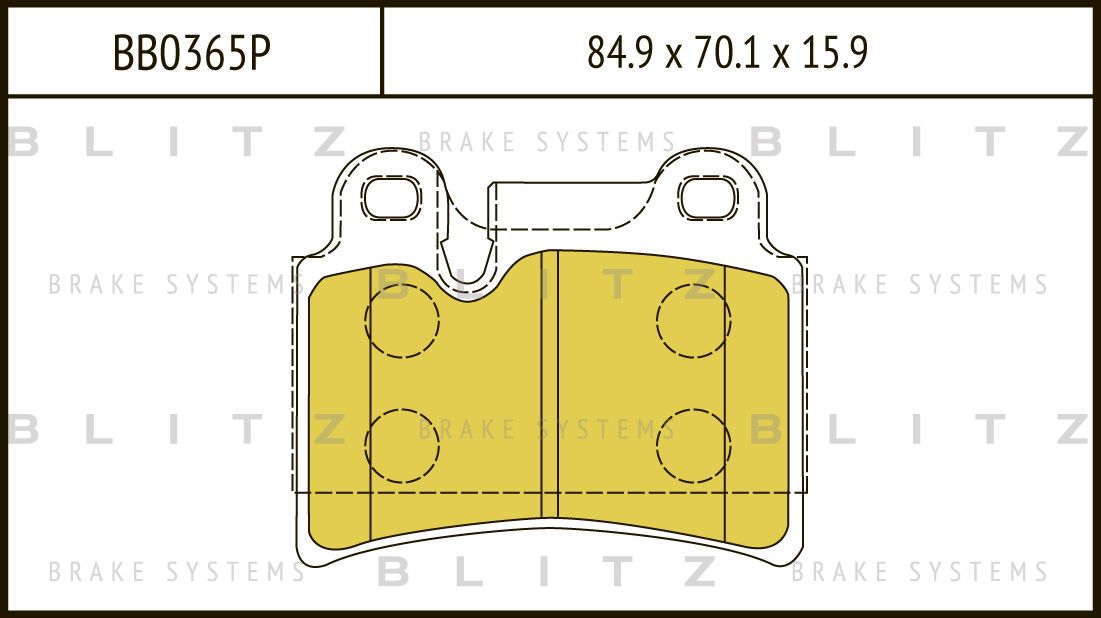 Колодки тормозные VW TOUAREG 04- задн. (Blitz). Артикул BB0365P