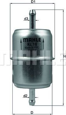 Топливный фильтр Mahle. Артикул KL 18