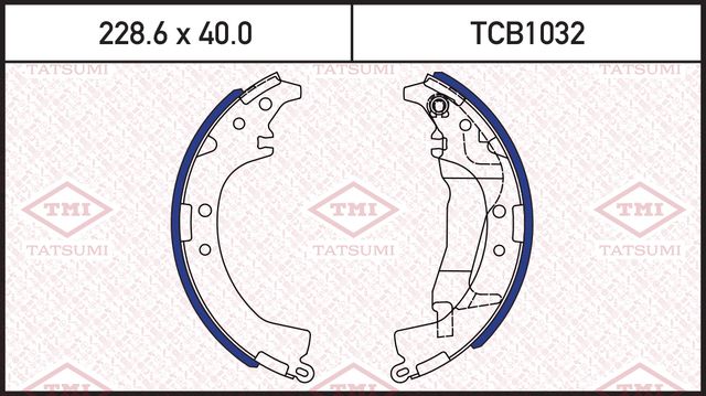 Колодки тормозные TOYOTA RAV4 94- задн. (Tatsumi). Артикул TCB1032