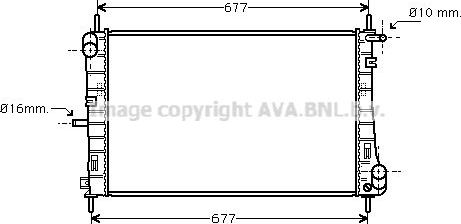 Радиатор охлаждения двигателя AVA для Ford Mondeo III 2000-2002. Артикул FDA2338