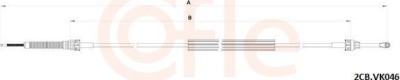 Трос переключения передач КПП Cofle левый для Volkswagen Golf VI 2007-2009. Артикул 92.2CB.VK046