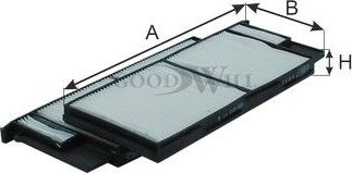 Салонный фильтр GoodWill. Артикул AG 692 2K CF