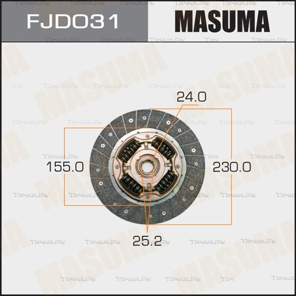 Диск сцепления Masuma для Subaru Forester II 2002-2008. Артикул FJD031