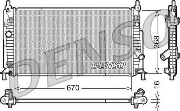 Радиатор охлаждения двигателя Denso для Mazda 3 II (BL) 2008-2014. Артикул DRM44020