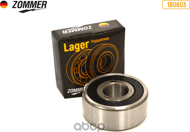 Подшипник (180603) (62303) генератора дв.402, 511, 513, 523 передний, ЗИЛ-130, д (Zommer). Артикул Z180603