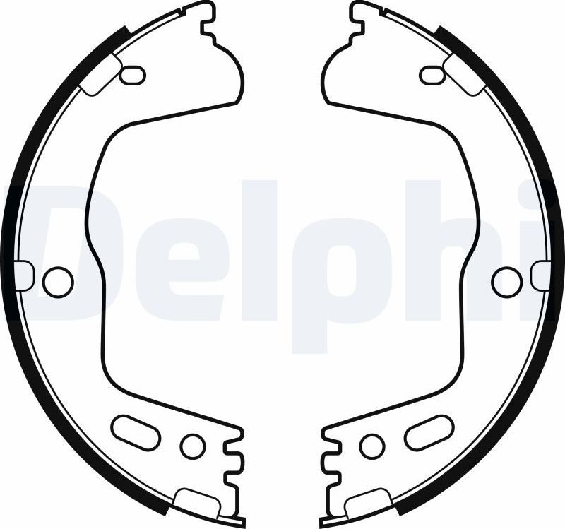 Тормозные колодки (стояночная тормозная система) Delphi. Артикул LS2155