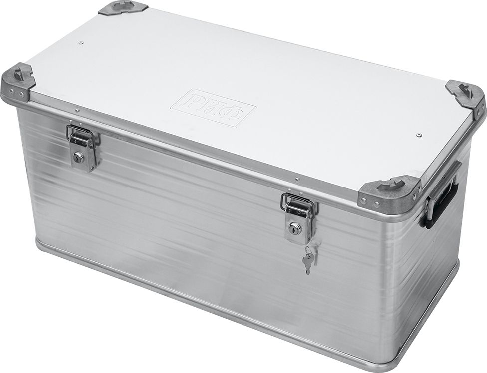 Ящик алюминиевый РИФ усиленный с замком 782х385х379 мм. Артикул E782385379