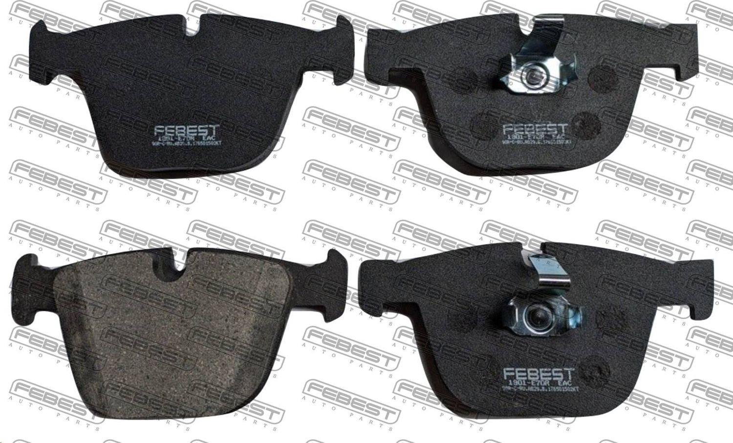 Тормозные колодки Febest. Артикул 1901-E70R