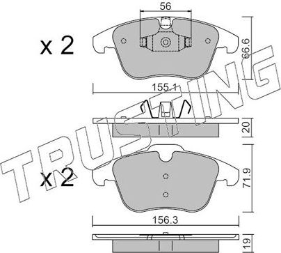 Тормозные колодки Trusting. Артикул 691.0