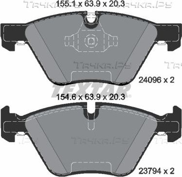 Тормозные колодки Textar Q+ передние для BMW 1 I (E81/E82/E87/E88) 2005-2012. Артикул 2409601