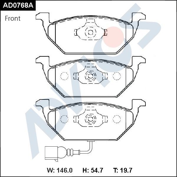 Тормозные колодки Advics. Артикул AD0768A