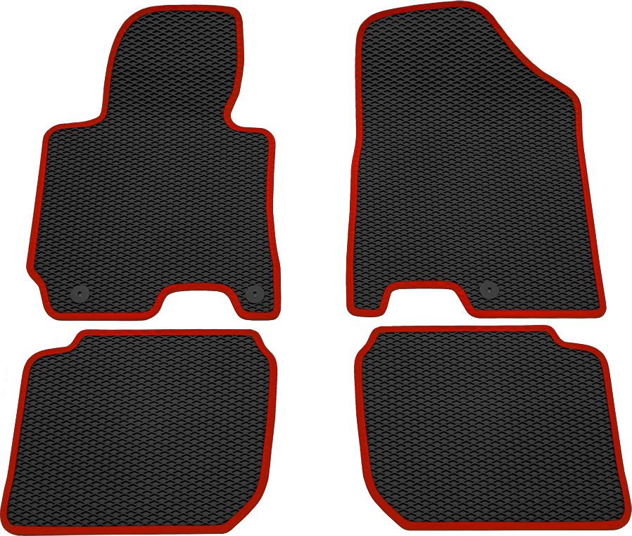 Коврики Rezkon EVA для салона Kia Cerato III 2013-2018 Красный кант. Артикул 9021010204