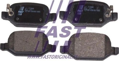 Тормозные колодки Fast задние для Fiat 500L I 2012-2026. Артикул FT29089