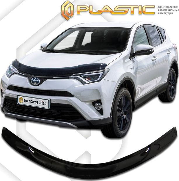 Дефлектор СА Пластик для капота (Classic черный) Toyota RAV4 IV 2015-2018. Артикул 2010010112592