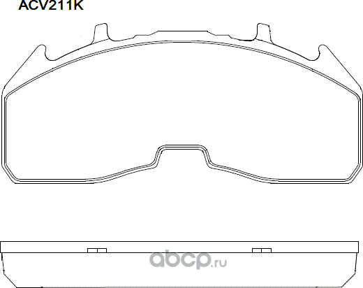 Колодки дисковые 29332 Scania new L/P/G/R/S к-т на ось (Allied Nippon). Артикул ACV211K
