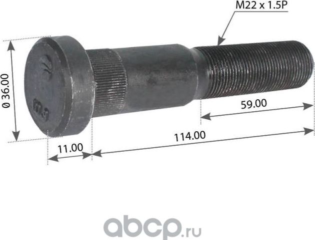 Болт колесный (Mansons). Артикул 033.900.529