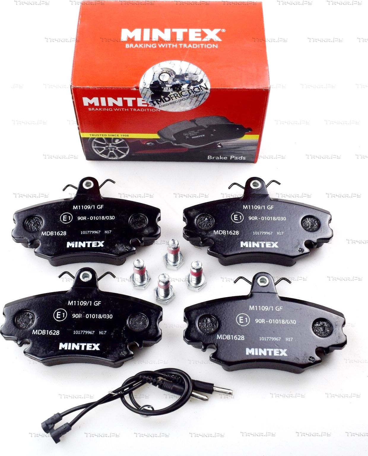 Тормозные колодки Mintex передние для Dacia Sandero I 2008-2012. Артикул MDB1628