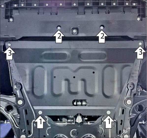 Защита Мотодор для картера и КПП Lada Iskra (в т.ч. Cross) 2025-2026. Артикул 72105