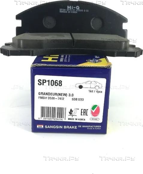 Тормозные колодки Sangsin Hi-Q передние для Mitsubishi Lancer IX 2004-2013. Артикул SP1068