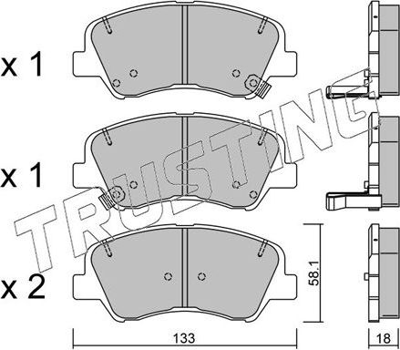 Тормозные колодки Trusting. Артикул 959.0