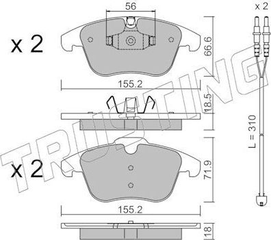 Тормозные колодки Trusting. Артикул 691.5W