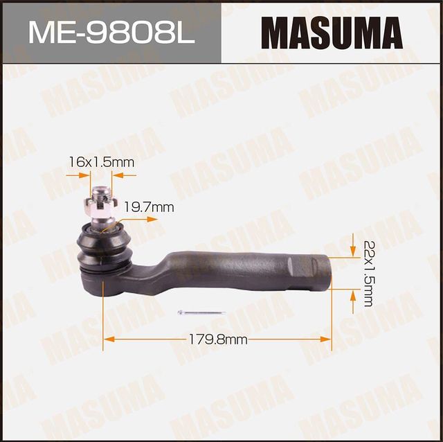 Наконечник рулевой тяги Masuma. Артикул ME-9808L
