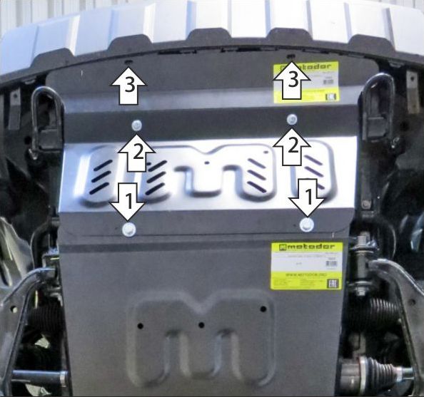 Защита Мотодор для радиатора Jac T8, T8 Pro 2019-2026. Артикул 78312