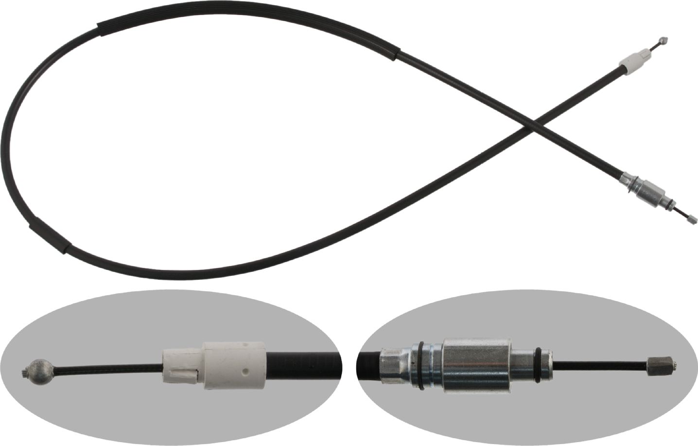 Трос ручника (тросик ручного тормоза) Febi Bilstein. Артикул 36935