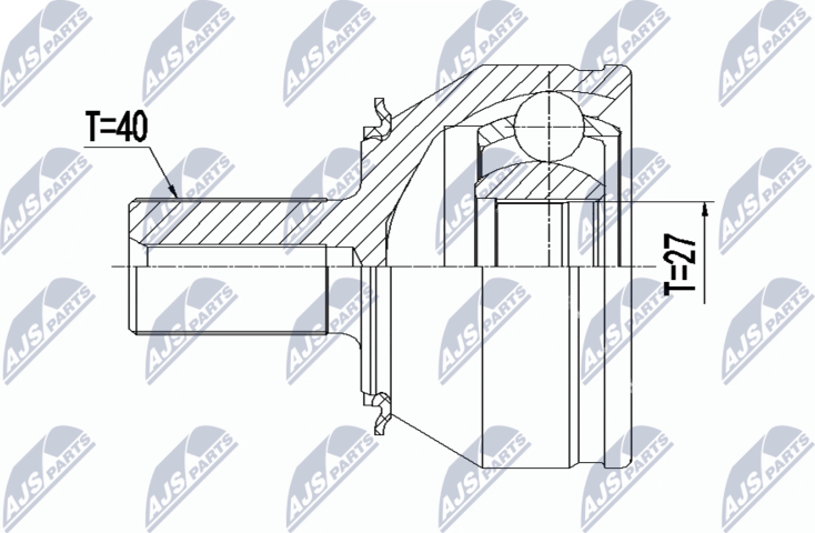 Шрус наружный (граната) NTY. Артикул NPZ-VV-026