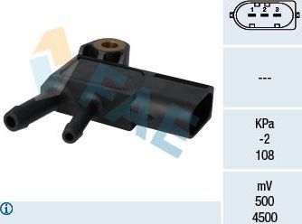 Датчик давления выпускной системы FAE. Артикул 16100
