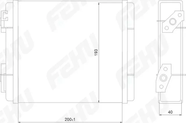 Радиатор отопителя (сборный) для VAZ 2104-05 (Fehu) Fehu. Артикул frh1060m