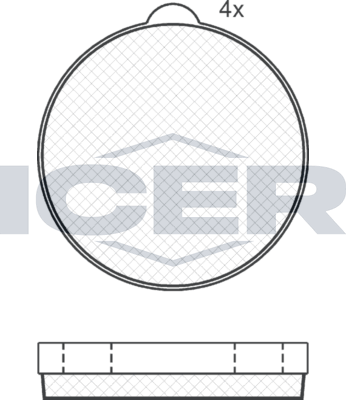 Тормозные колодки Icer для Citroen CX II 1985-1992. Артикул 180245