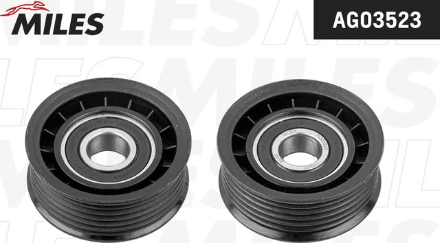 Направляющий (ведущий) ролик приводного поликлинового ремня Miles для Chery Tiggo 4 I 2018-2026. Артикул AG03523