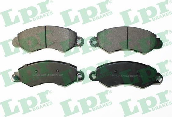 Тормозные колодки LPR передние для LDV Maxus 2005-2009. Артикул 05P2075
