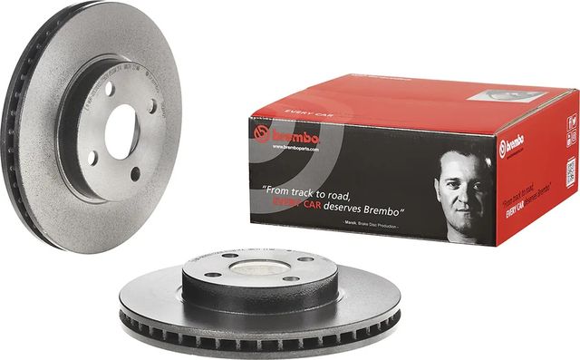 Тормозной диск Brembo PRIME LINE - UV Coated передний для Geely FC (Vision) 2006-2012. Артикул 09.5844.21