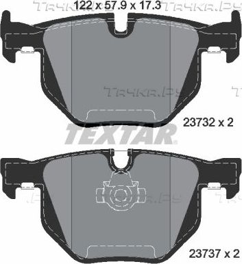 Тормозные колодки Textar Q+. Артикул 2373201