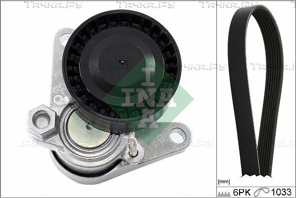 Приводной ремень поликлиновой с роликами (комплект) Ina для SEAT Ibiza V 2017-2026. Артикул 529 0367 10