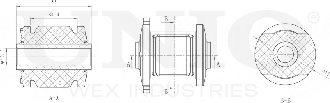 Сайлентблок рычага подвески (Unio). Артикул RMP-20480