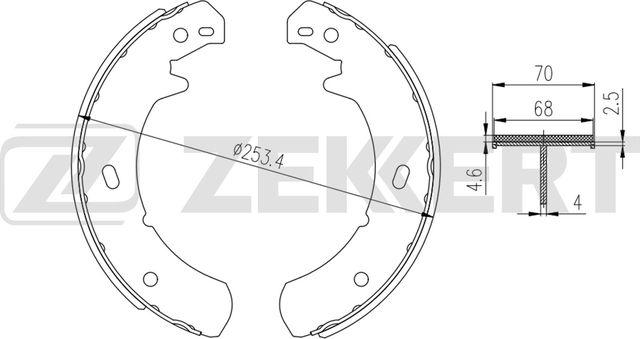 Тормозные колодки (стояночная тормозная система) Zekkert задние для Land Rover Range Rover II 1994-2002. Артикул BK-4005
