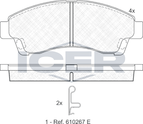 Тормозные колодки Icer передние для Mazda B-series IV 1996-1999. Артикул 141324