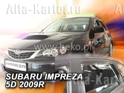 Дефлекторы Heko для окон Subaru Impreza III седан, xэтчбек 2007-2011. Артикул 28509