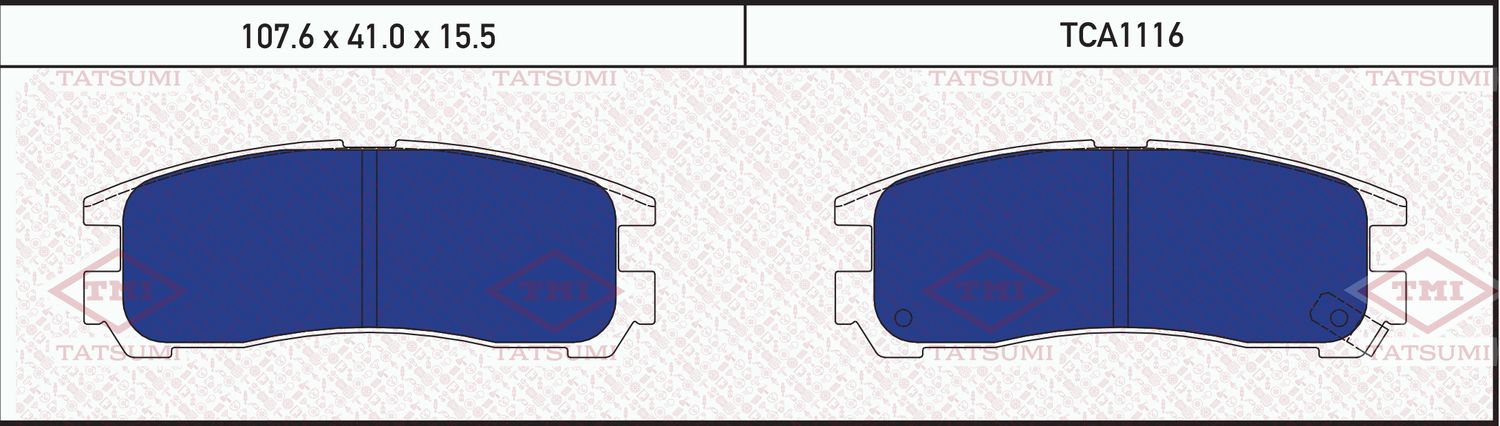 Колодки тормозные дисковые | зад | (Tatsumi) Tatsumi. Артикул TCA1116