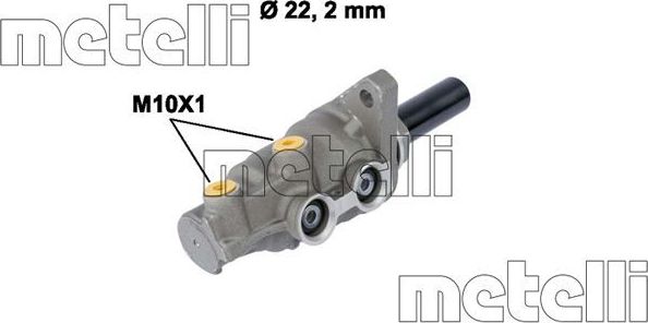Тормозной цилиндр главный Metelli (алюминий). Артикул 05-0830