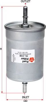 Топливный фильтр Sakura. Артикул FS-3108