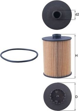 Масляный фильтр Mahle. Артикул OX 983D