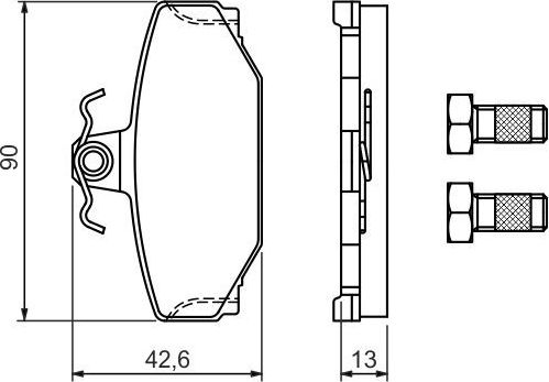 Тормозные колодки Bosch. Артикул 0 986 460 995