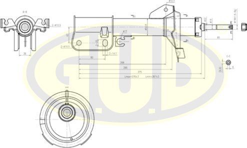 Амортизатор G.U.D.. Артикул GSA334620